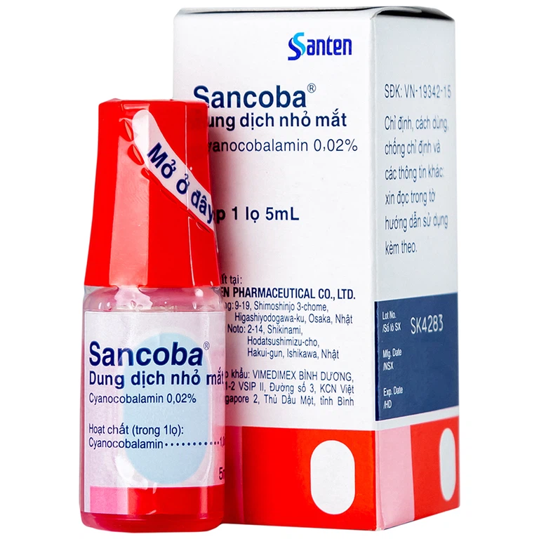 Thuốc nhỏ mắt Sancoba Santen cải thiện sự dao động về điều tiết trong chứng mỏi mắt (5ml) 