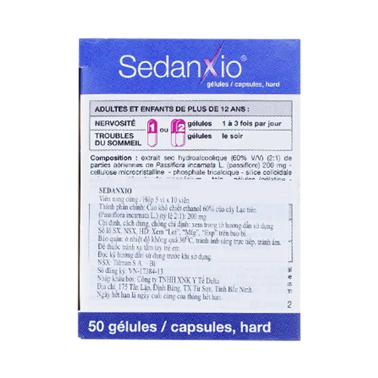 Thuốc Sedanxio Tilman điều trị chứng lo âu, mất ngủ (5 vỉ x 10 viên)