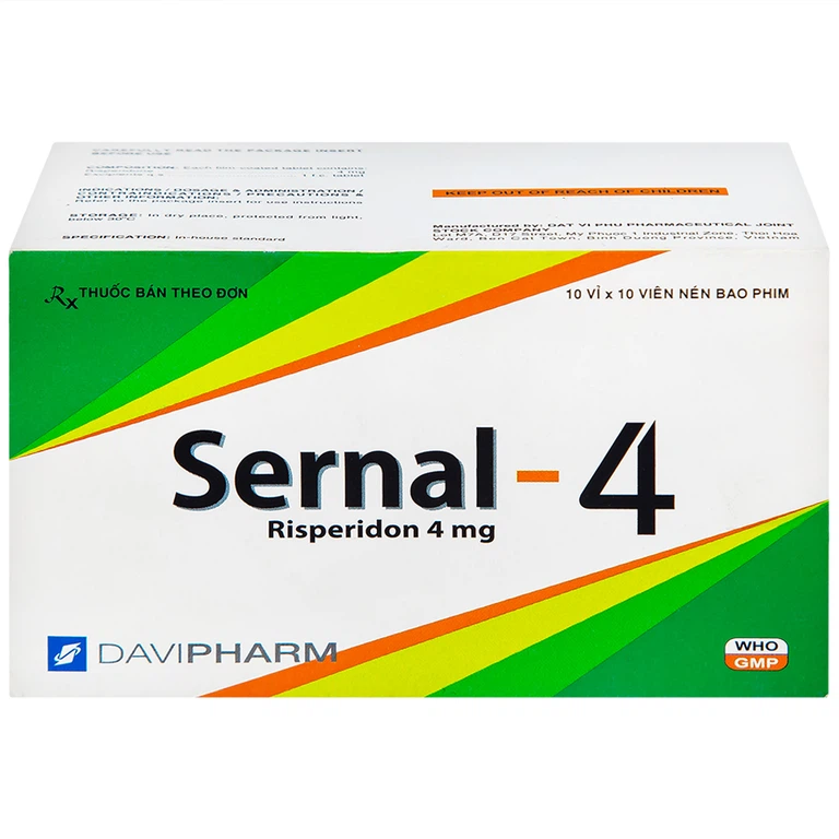 Thuốc Sernal-4 Davipharm điều trị bệnh loạn tâm thần cấp và mạn (10 vỉ x 10 viên)