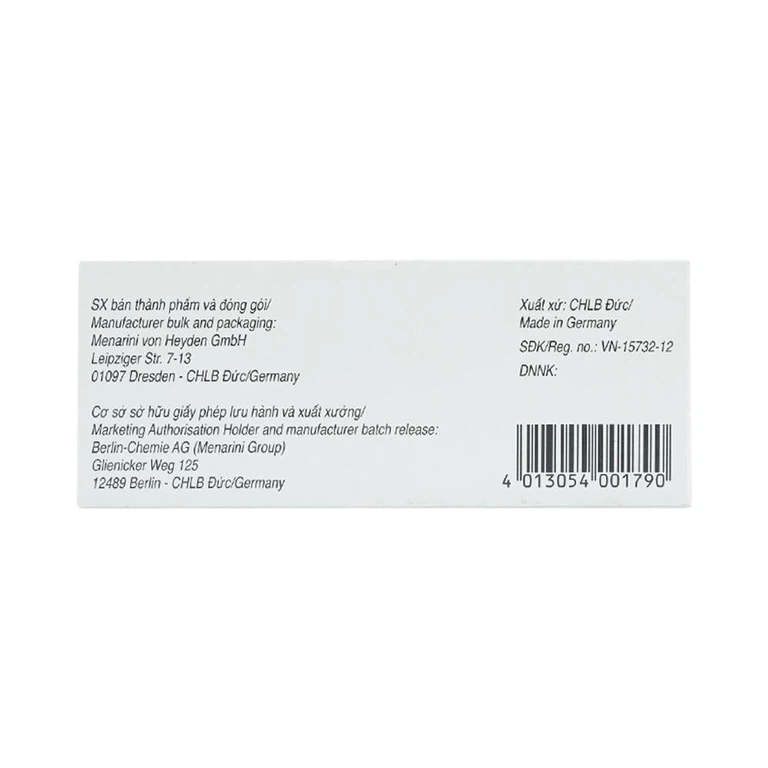 Thuốc Siofor 500 Berlin điều trị đái tháo đường típ 2 (4 vỉ x 15 viên)
