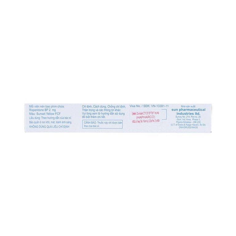 Thuốc Sizodon 2 Sunplay điều trị bệnh tâm thần phân liệt (3 vỉ x 10 viên)