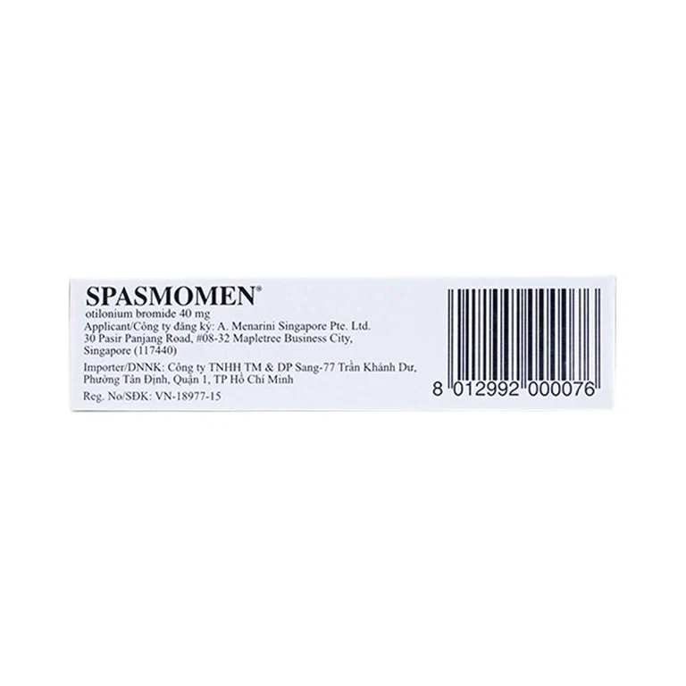 Thuốc Spasmomen Menarini điều trị hội chứng đại tràng kích thích (3 vỉ x 10 viên)