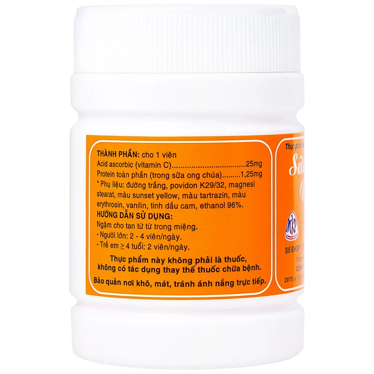 Viên ngậm Sữa Ong Chúa Vitamin C Mekophar bổ sung vitamin C cho cơ thể (24 hộp lẻ x 30 viên)