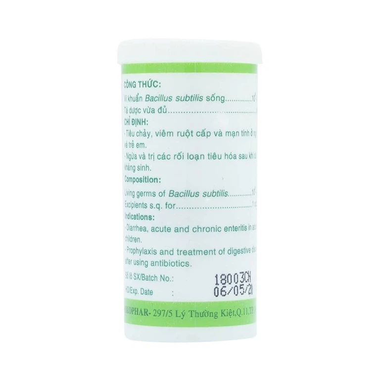 Thuốc Subtyl Mekophar điều trị tiêu chảy, viêm ruột (20 viên)