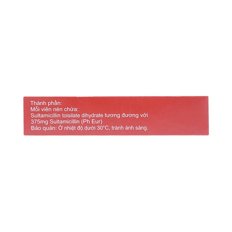 Thuốc Sulcilat Tablet 375mg Atabay điều trị các bệnh nhiễm khuẩn hô hấp (1 vỉ x 10 viên)