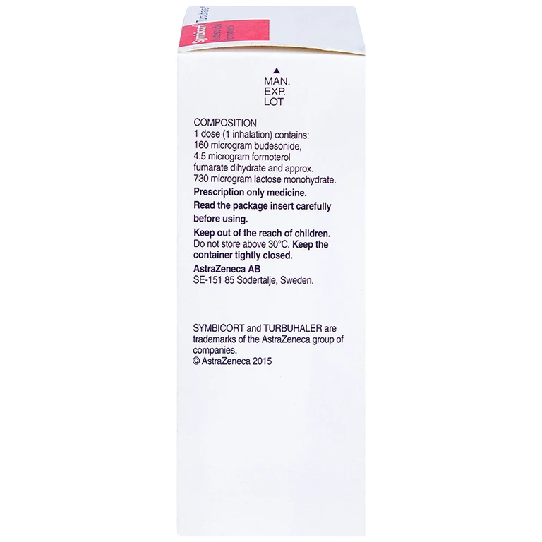 Thuốc bột để hít Symbicort AstraZeneca điều trị hen suyễn (120 liều)