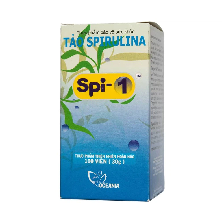 Viên uống Tảo Spirulina Spi-1 Oceania cung cấp các chất đạm (100 viên)
