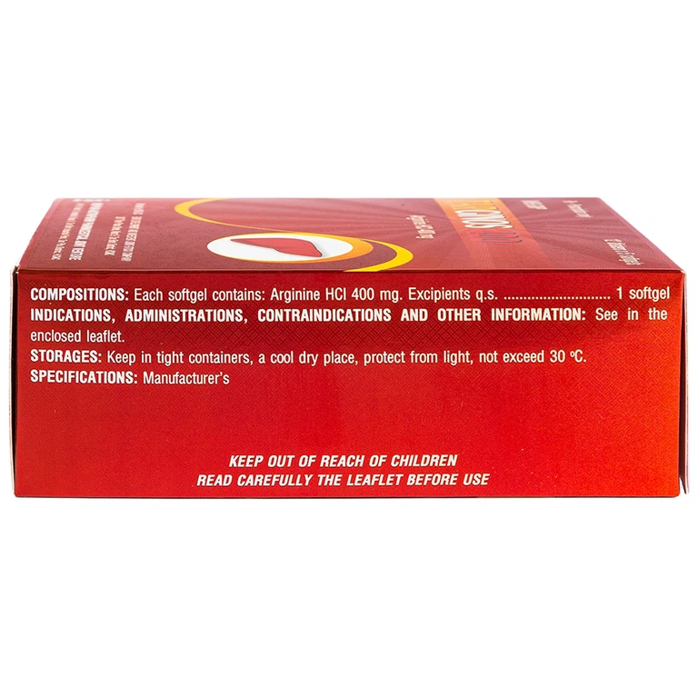 Thuốc Targinos 400 Mebiphar điều trị duy trì tăng amoniac máu (12 vỉ x 5 viên)
