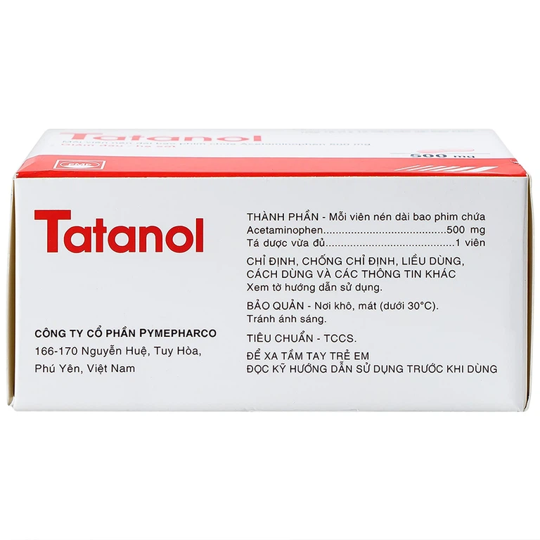 Thuốc Tatanol giảm đau, hạ sốt (10 vỉ x 10 viên)