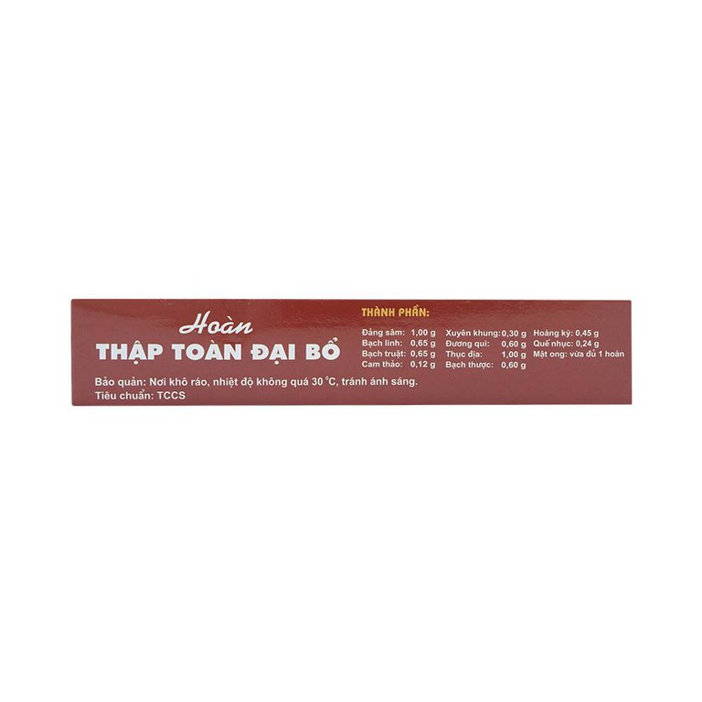 Thuốc Thập Toàn Đại Bổ Traphaco bổ khí huyết điều trị các chứng khí huyết hư, đánh trống ngực (1 vỉ x 10 viên)