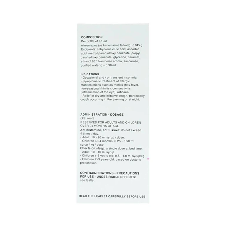 Siro Theralene Sanofi điều trị mất ngủ, viêm mũi (90ml)