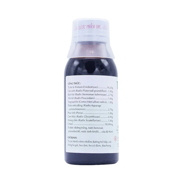 Siro ho trẻ em OPC điều trị viêm nhiễm đường hô hấp, các chứng ho gió, ho cảm, ho có đàm, đau họng (90ml)