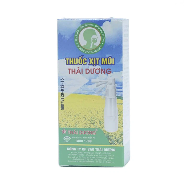 Thuốc xịt mũi Thái Dương điều trị hắt hơi, sổ mũi, nghẹt mũi (20ml)