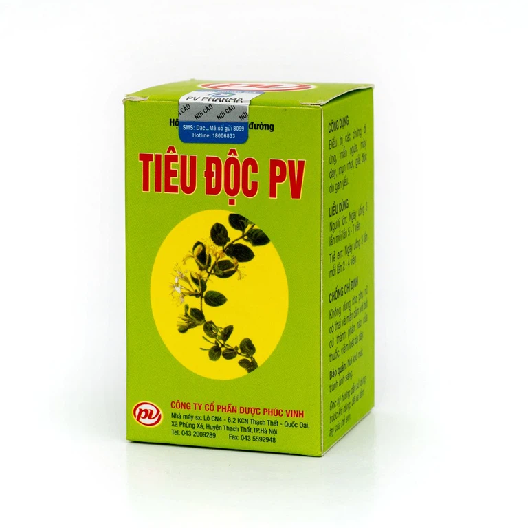 Thuốc Tiêu Độc PV điều trị dị ứng, mẩn ngứa, mày đay (60 viên)