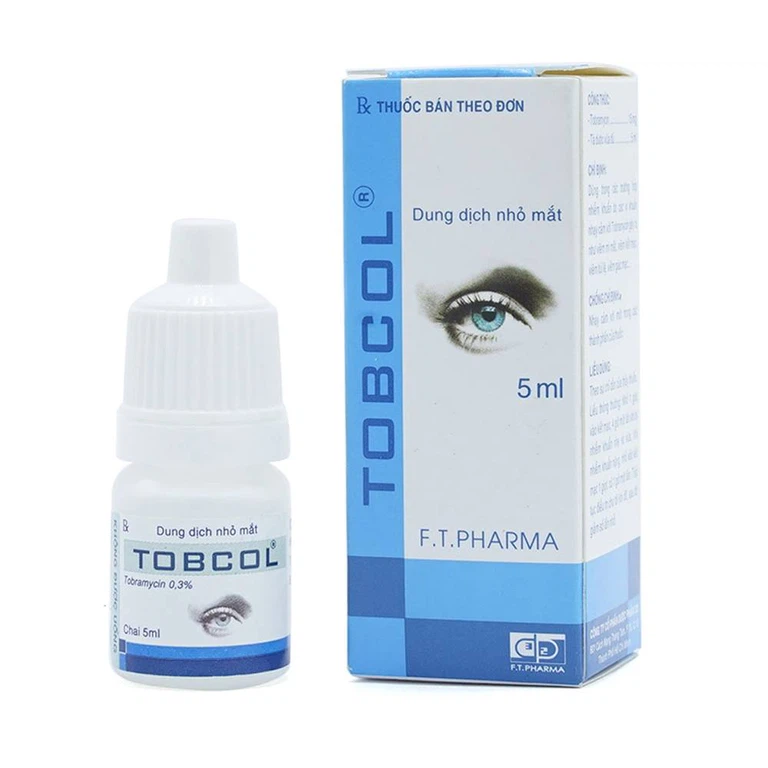 Thuốc nhỏ mắt Tobcol Dược 3-2 điều trị viêm mi mắt, viêm kết mạc (5ml)