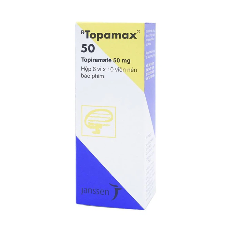 Thuốc Topamax 50 Janssen điều trị động kinh cục bộ, dự phòng đau nửa đầu (6 vỉ x 10 viên)
