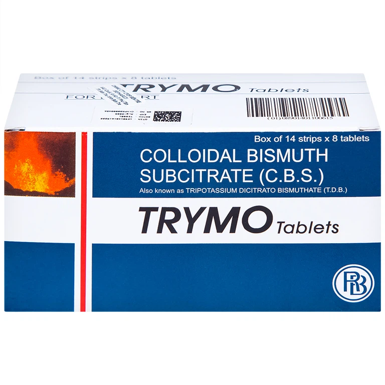 Thuốc Trymo Raptakos điều trị điều trị loét tá tràng, viêm dạ dày (14 vỉ x 8 viên)