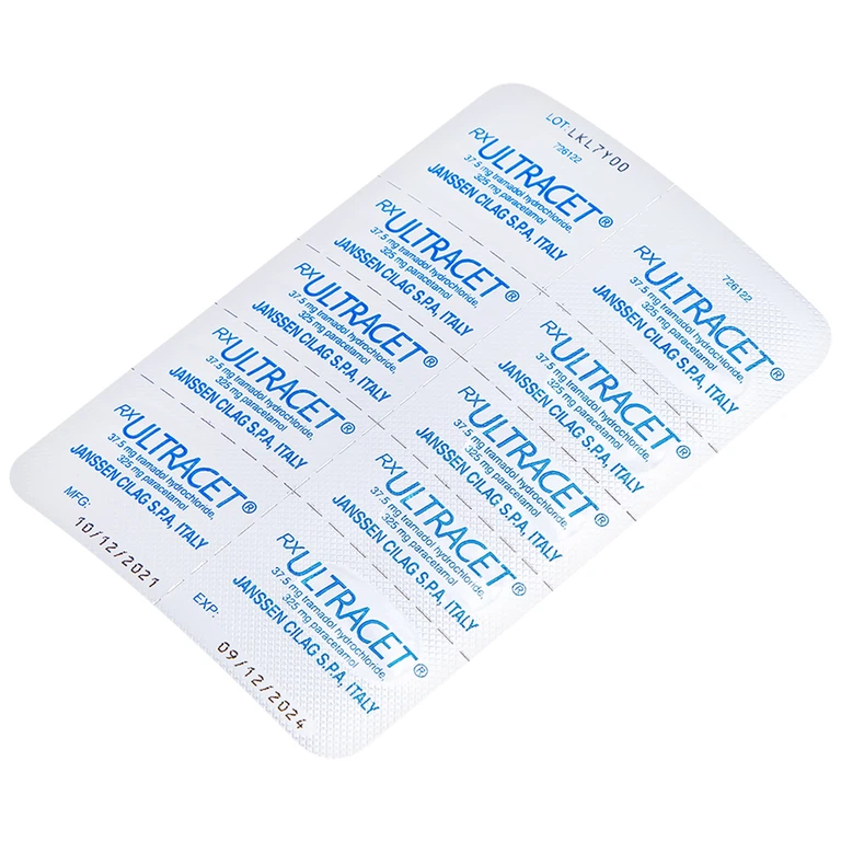 Thuốc Ultracet Janssen hỗ trợ điều trị cơn đau từ trung bình đến nặng (3 vỉ x 10 viên)