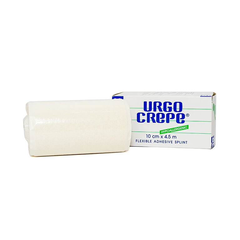 Băng keo thun co giãn Urgo Crepe size 10cm x 4.5m cố định phẫu thuật chỉnh hình, dự phòng chấn thương cơ khớp
