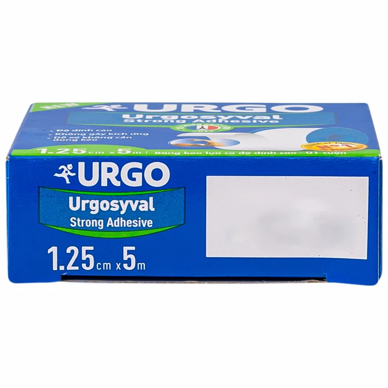 Băng keo lụa có độ dính cao Urgosyval Strong Adhessive size 1.25cm x 5m cố định băng gạc (1 cuộn)