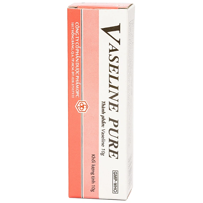Kem Vaseline Pure OPC phòng nứt môi, khô môi, nứt da bàn chân, bàn tay (10g)