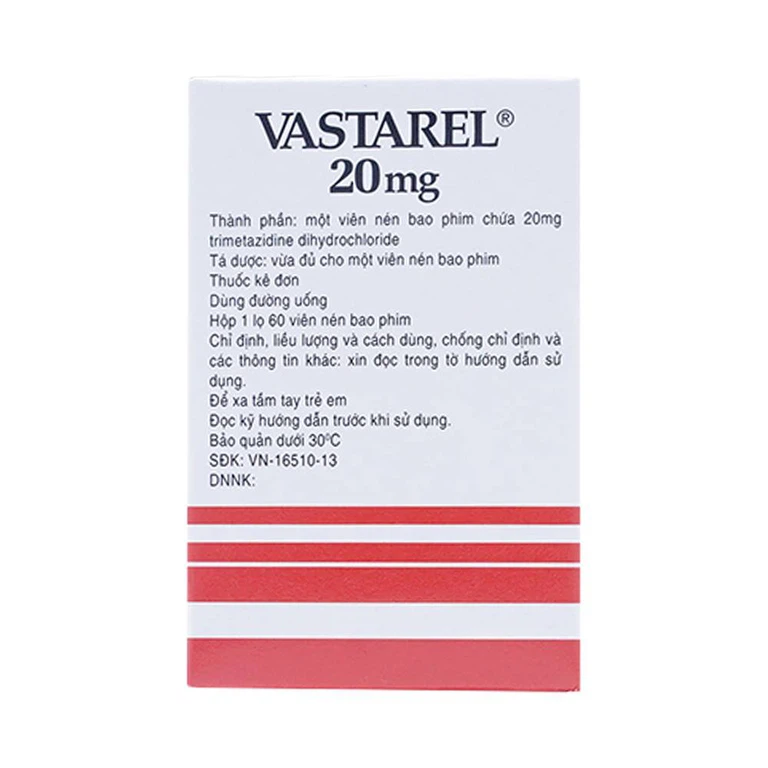 Thuốc Vastarel 20mg Servier điều trị đau thắt ngực (60 viên)