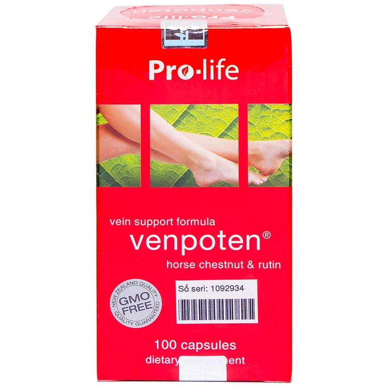 Viên uống Venpoten Pro-life hỗ trợ làm tăng trương lực tĩnh mạch (100 viên)