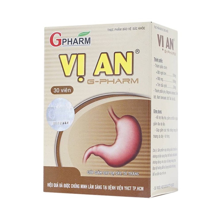Viên uống Vị An GPharm giúp giảm đau dạ dày, tá tràng (30 viên)
