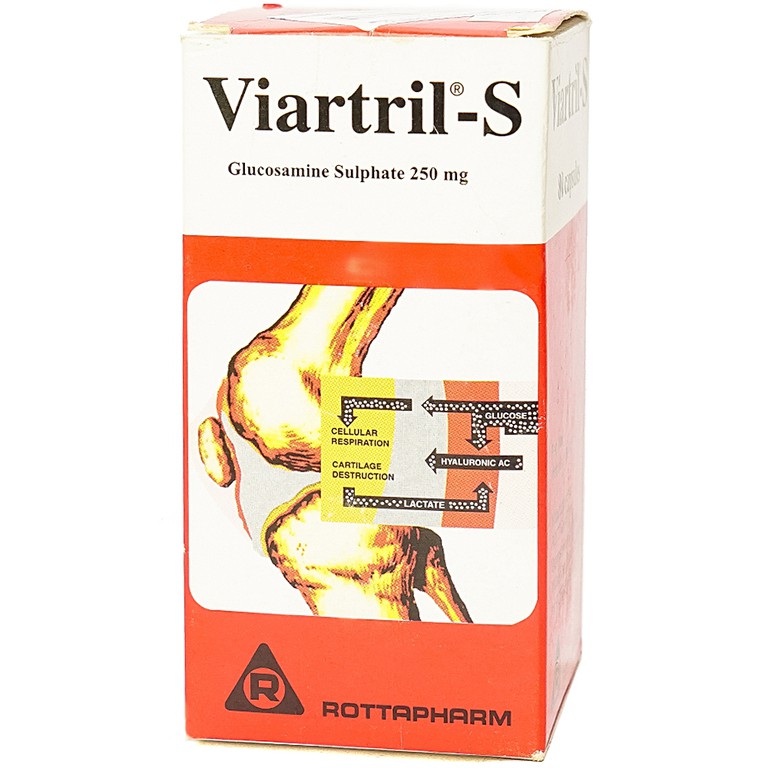 Thuốc Viartril-S 250mg Rottapharm giảm triệu chứng thoái hóa khớp (80 viên)