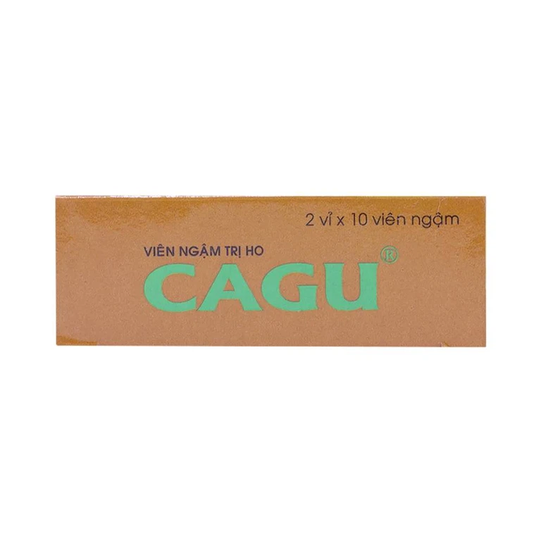 Viên ngậm Cagu Traphaco điều trị viêm họng, ho do lạnh, viêm thanh quản (2 vỉ x 10 viên)