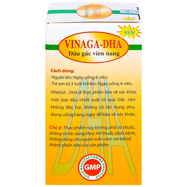Dầu gấc viên nang Vinaga giúp tăng cường chống oxy hóa (100 viên)