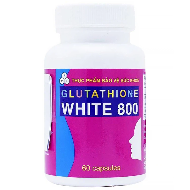 Viên uống Glutathione White 800 Rose Chem hỗ trợ giảm sạm da, nám da (60 viên)