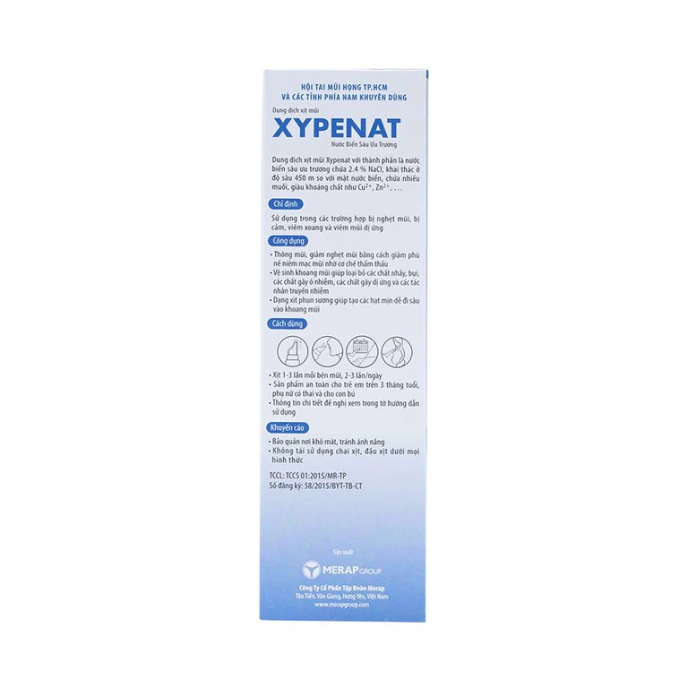 Dung dịch xịt mũi Xypenat 75ml dùng trong nghẹt mũi, bị cảm, viêm xoang, viêm mũi dị ứng