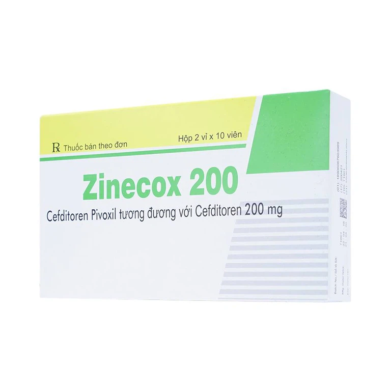 Thuốc Zinecox 200 Maxim điều trị viêm amidan, viêm họng cấp (2 vỉ x 10 viên)