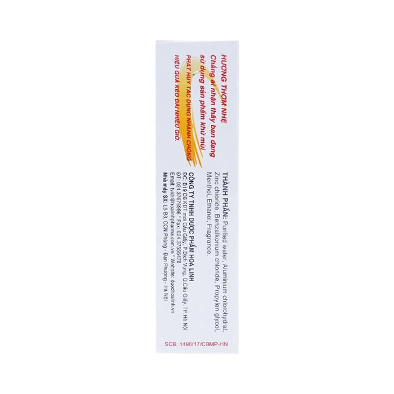 Chai xịt Zuchi Hoa Linh khử mùi hôi cơ thể (20ml)