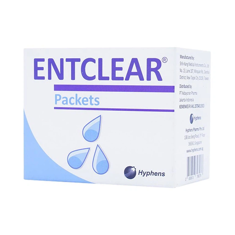 Gói muối biển Entclear Packets Hyphens hỗ trợ rửa sạch hốc mũi (20 gói)