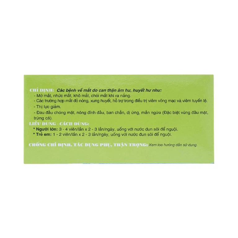 Thuốc Sáng Mắt Traphaco điều trị mờ mắt, nhức mắt (10 vỉ x 10 viên)