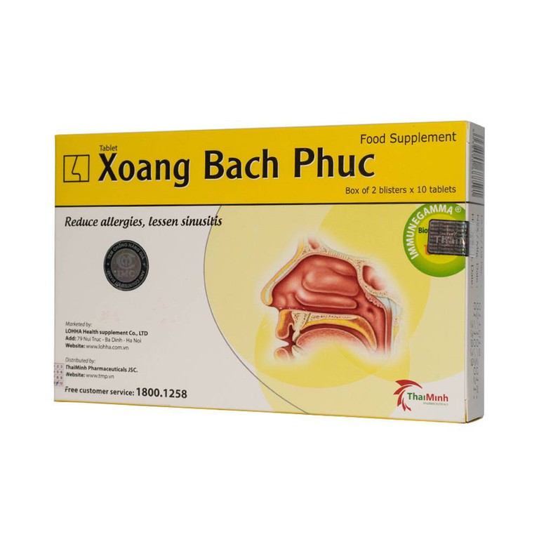 Viên uống Xoang Bach Phuc Thái Minh hỗ trợ giảm triệu chứng viêm xoang (2 vỉ x 10 viên)
