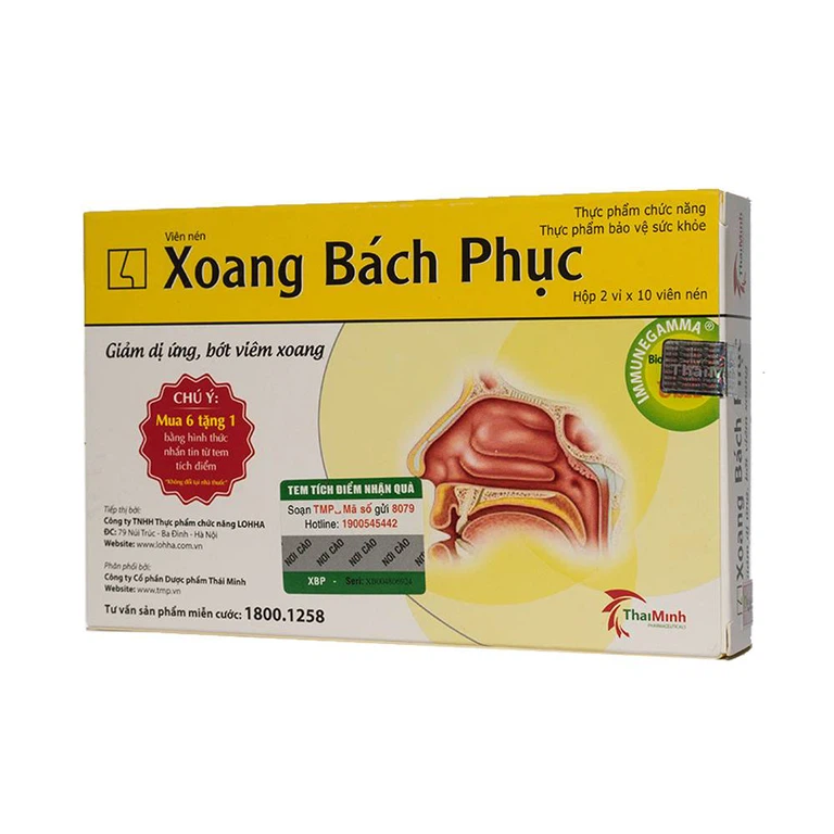 Viên uống Xoang Bach Phuc Thái Minh hỗ trợ giảm triệu chứng viêm xoang (2 vỉ x 10 viên)