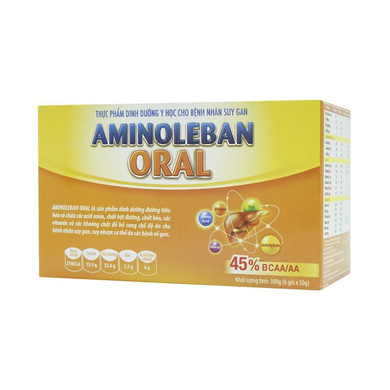 Bột pha New Aminoleban Oral Otsuka hỗ trợ điều trị suy gan, phục hồi chức năng gan bị tổn thương (6 gói x 50g)