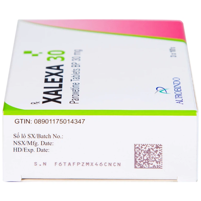 Thuốc Xalexa 30 Aurobindo điều trị các cơn trầm cảm lớn (3 vỉ x 10 viên) 
