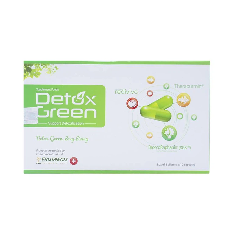 Viên uống Detox Green Mediplantex hỗ trợ thải độc cơ thể (3 vỉ x 10 viên)
