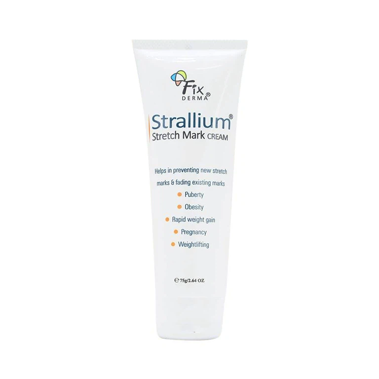 Kem Fixderma Strallium Stretch Mark Cream cải thiện tính đàn hồi, làm mềm da, loại bỏ vết rạn da (75g)