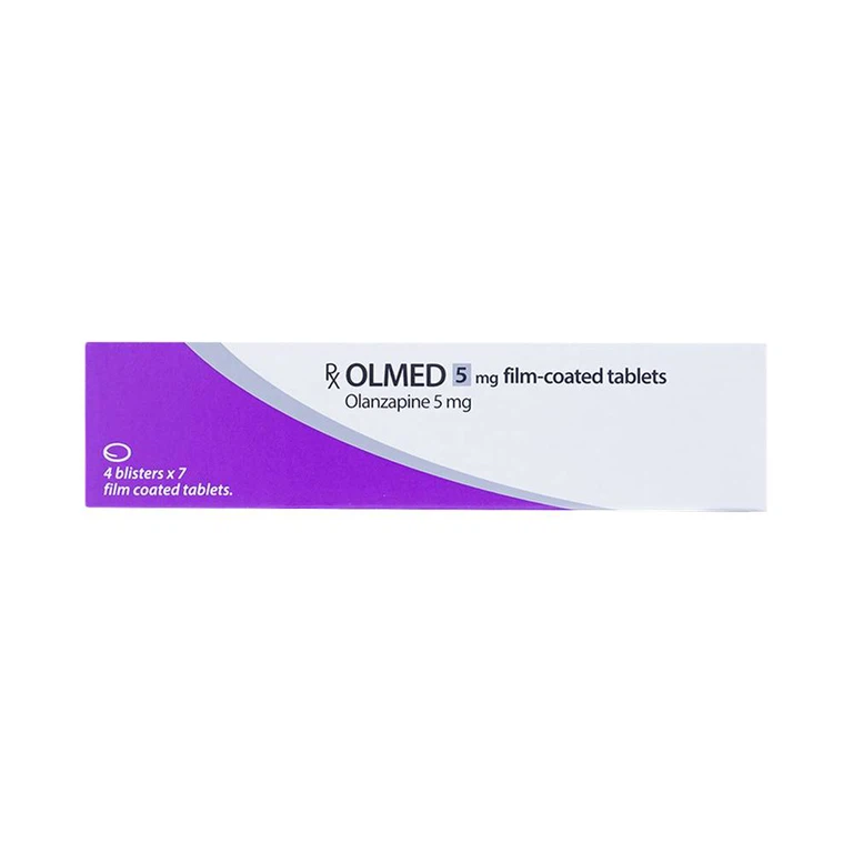 Viên nén Olmed 5mg Actavis điều trị bệnh tâm thần phân liệt (4 vỉ x 7 viên)