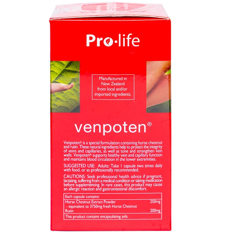 Viên uống Venpoten Pro-life hỗ trợ làm tăng trương lực tĩnh mạch (30 viên)