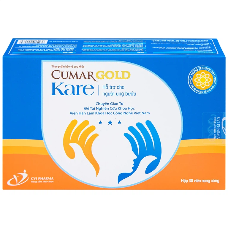 Viên uống CumarGold Kare CVI Pharma hỗ trợ giảm nguy cơ mắc ung bướu (3 vỉ x 10 viên)