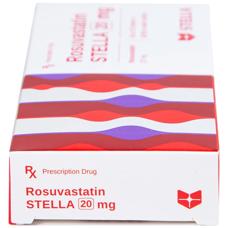 Thuốc Rosuvastatin Stella 20mg điều trị tăng cholesterol máu (3 vỉ x 10 viên)