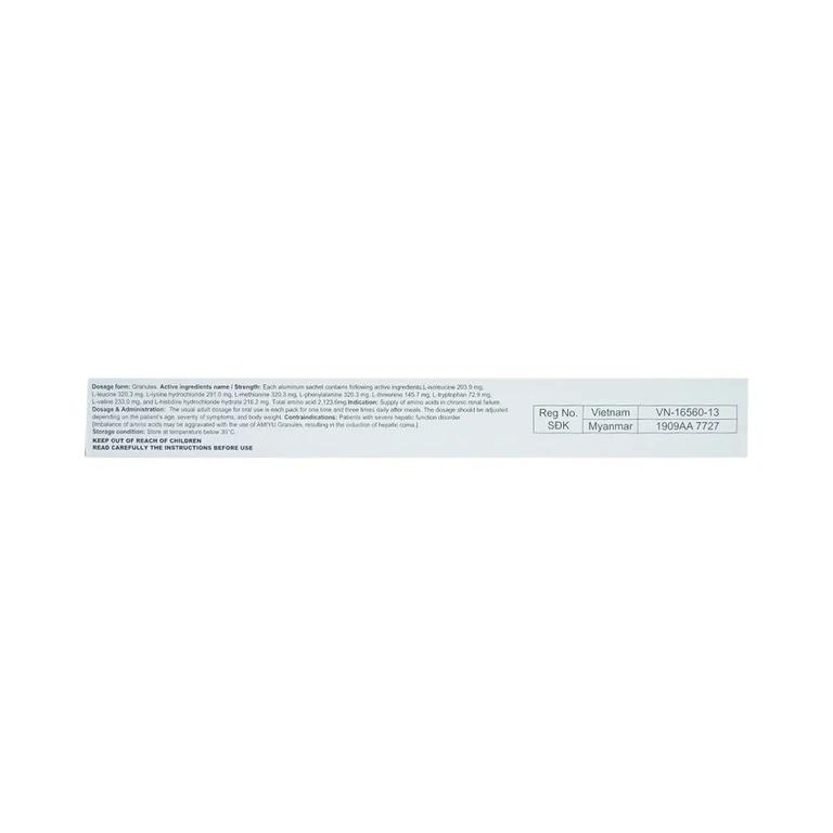 Thuốc bột Amiyu Granules 2.5g EA Pharma cung cấp các acid amin trong suy thận mạn tính (30 gói x 2,5g)