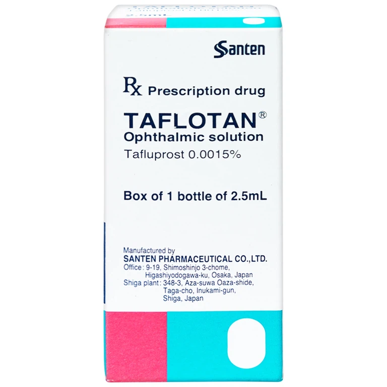 Thuốc nhỏ mắt Taflotan Santen làm giảm áp lực nội nhãn cao (2,5ml)