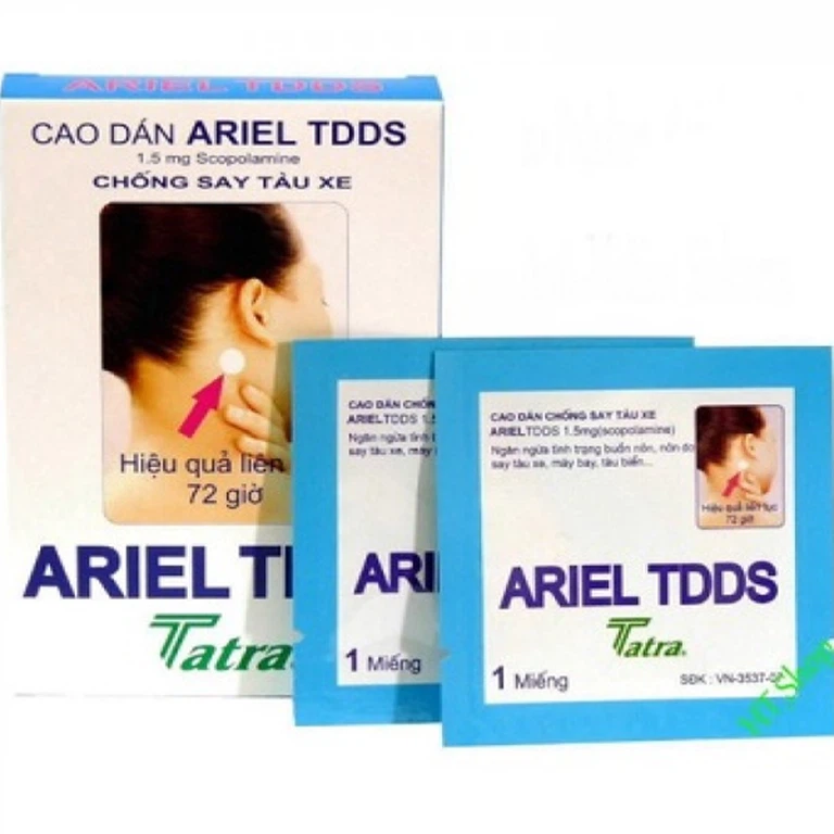 Cao dán Ariel TDDS Tatra chống say tàu xe (2 miếng)